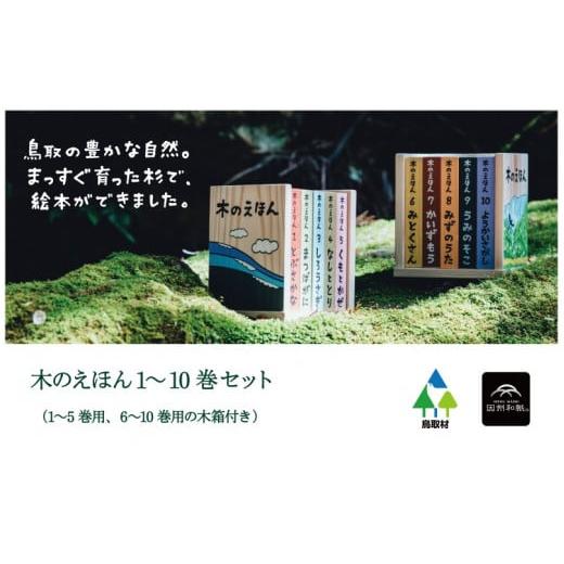 ふるさと納税 木工品・竹工品 鳥取県 智頭町 S1-3-1 木のえほん１〜10巻セット（専用木箱２箱...