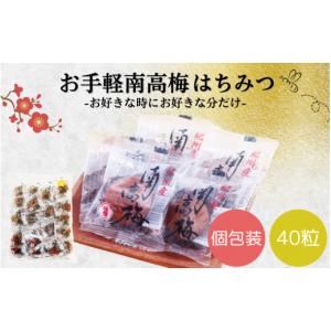 ふるさと納税 和歌山県 田辺市 お手軽南高梅　はちみつ梅　280g（40粒） ／ 田辺市 紀州南高梅 南高梅 梅干し 梅干 梅 個包装 はちみつ梅 はちみつ漬け