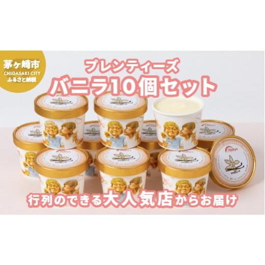 ふるさと納税 菓子 アイス 神奈川県 茅ヶ崎市 プレンティーズ バニラアイスクリーム 10個セット ...