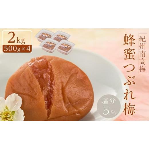 ふるさと納税 和歌山県 上富田町 紀州南高梅　蜂蜜つぶれ梅　塩分5％　2kg（500g×４)