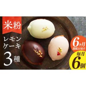 ふるさと納税 長崎県 長与町 【6回定期便】レモンケーキ 3種（6個） 長与町／Lilla Lotta（リラロッタ） [EBR031] 米粉  スイーツ  ご褒美スイーツ 小麦粉不使…