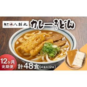 ふるさと納税 うどん 岐阜県 多治見市 12回定期便 麺や八刻丸 カレーうどん 4食セット うどん 冷凍 名物 多治見市 ／ つむぎ TEF015