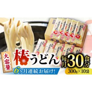 ふるさと納税 うどん 乾めん 長崎県 新上五島町 全6回定期便 一番コシの強い 椿 うどん 300g×10袋 五島うどん 保存食 中本製麺 RAO017