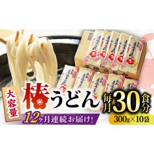 ふるさと納税 うどん 乾めん 長崎県 新上五島町 全12回定期便 一番コシの強い 椿 うどん 300g×10袋 五島うどん 保存食 中本製麺 RAO018