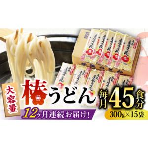 ふるさと納税 うどん 乾めん 長崎県 新上五島町 全12回定期便 椿 うどん 300g×15袋 五島うどん 保存食 業務用 中本製麺 RAO021
