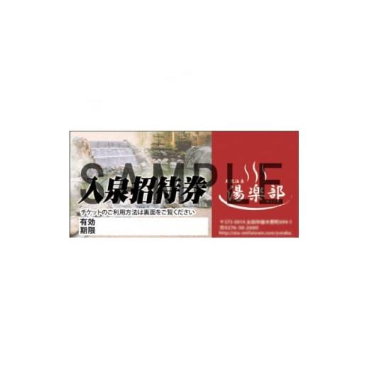 ふるさと納税 群馬県 太田市 天然温泉湯楽部太田店の入泉招待券　1枚【1416745】