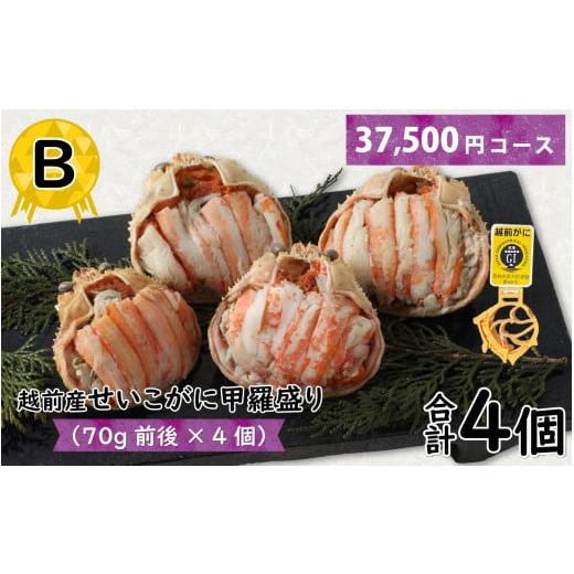 ふるさと納税 福井県 福井市 B 越前産せいこがに甲羅盛（70g前後 × 4個）合計4個 [C-09...