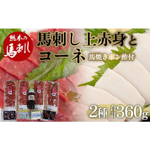 ふるさと納税 馬肉 熊本県 球磨村 FKP9-481 馬刺し 赤身・たてがみ・馬焼きぽん酢付
