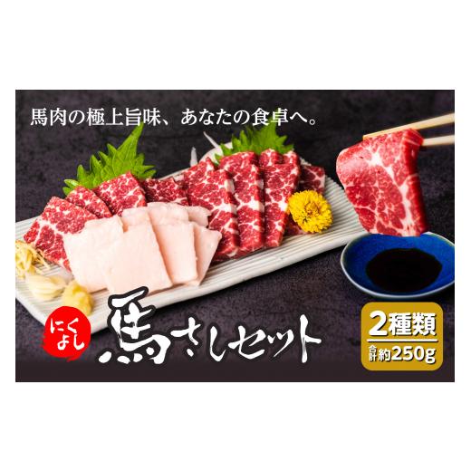 ふるさと納税 馬肉 熊本県 八代市 にくよし 馬さしセット（特撰赤身 約200g、タテガミ 約50g...