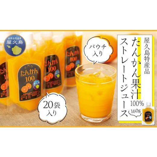 ふるさと納税 鹿児島県 屋久島町 たんかん果汁100％ストレートジュース（パウチ入り） 20袋
