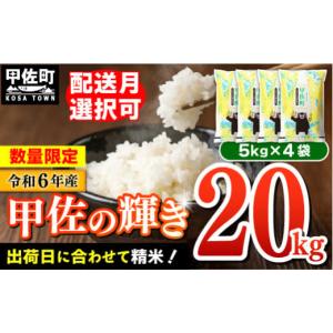 ふるさと納税 米 熊本県 甲佐町  新米先行受付 令和６年産 令和6年10月発送 『甲佐の輝き』20kg（5kg袋×4袋） 配送月選択可 ／出荷日に合わせて精米 価格改定…