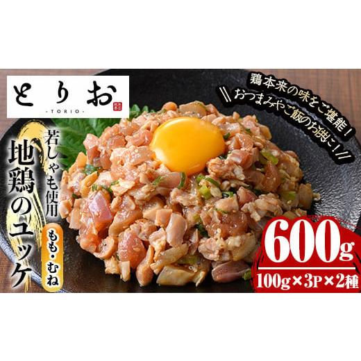 ふるさと納税 鹿児島県 いちき串木野市 A-1523H 地鶏のユッケもも・むねセット（もも：100g...