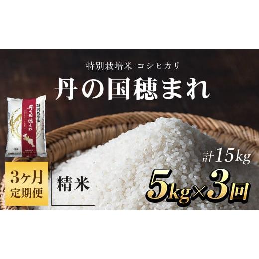 ふるさと納税 京都府 福知山市 【定期便】特別栽培米　コシヒカリ　丹の国穂まれ　精米5kg×3回(1...