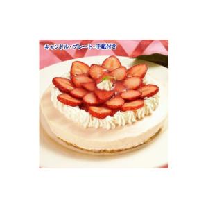 ふるさと納税 東京都 新宿区 【エニシダ】クリスマスケーキ 季節のフルーツレア チーズケーキ(苺)(キャンドル・Xmasプレート付)