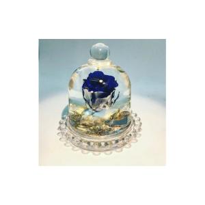 ふるさと納税 雑貨・日用品 インテリア 奈良県 田原本町 クリスタルドーム 「奇跡・青い薔薇」 ／ fleur misaki お祝い インテリア 雑貨 ハーバリウム プレゼ…