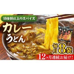 ふるさと納税 うどん 生・半生めん 福岡県 豊前市 全12回定期便 カレーうどん ８食 《豊前市》 富士菊 VAI066 うどん カレーうどん カレースープ ウドン カレ…