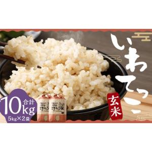 ふるさと納税 岩手県 二戸市 令和5年産「希少品種 いわてっこ 玄米 10kg」本田無化学肥料栽培