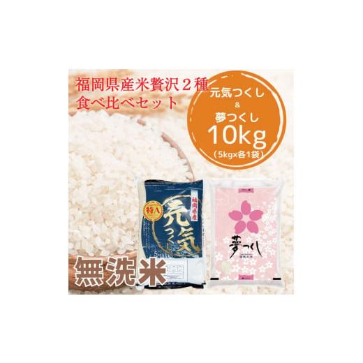 ふるさと納税 福岡県 添田町 令和5年産 福岡県産 食べ比べ＜無洗米＞セット「夢つくし」と「元気つく...