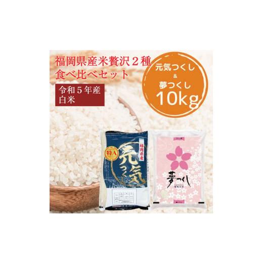 ふるさと納税 福岡県 添田町 令和5年産 福岡県産 食べ比べ＜白米＞セット「夢つくし」と「元気つくし...