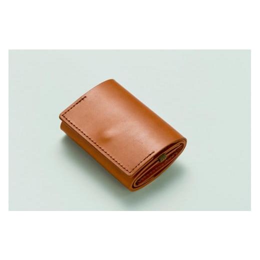 ふるさと納税 富山県 富山市 colmミニ財布　キャメル　独自構造のコンパクトな本革財布
