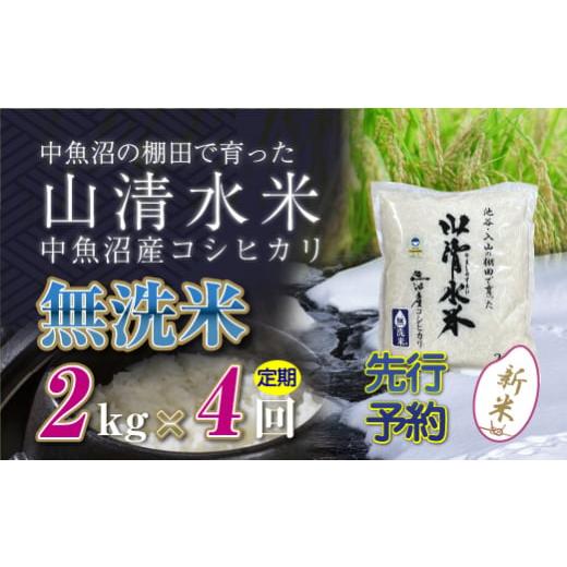 ふるさと納税 新潟県 十日町市 【新米先行受付】【定期便／全4回】無洗米2kg　新潟県魚沼産コシヒカ...