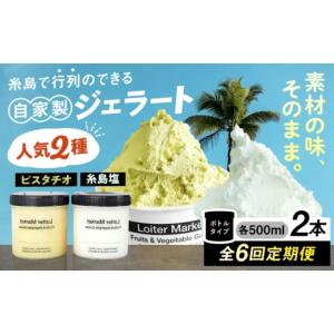 ふるさと納税 アイス・ヨーグルト ジェラート 福岡県 糸島市 全6回定期便 行列のできる アイスクリーム 屋 ジェラート ボトル2個 アイス 食べ比べ ギフト ス…