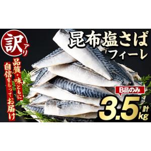 ふるさと納税 鹿児島県 阿久根市 ＜訳あり＞昆布塩さばフィーレ(3.5kg) サバ 鯖 魚類 おかず グリル 焼き魚 切り身 昆布 塩サバ ご家庭用 【グローバルフーズ…