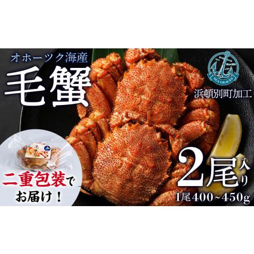 ふるさと納税 北海道 浜頓別町 【数量限定】北海道産 毛がに 2尾 (１尾400g〜450ｇ)【株式...