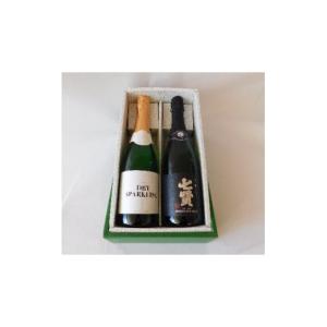 ふるさと納税 ワイン スパークリングワイン 山梨県 - ワインと日本酒のスパークリング飲み比べセット 1214203｜ふるさとチョイス