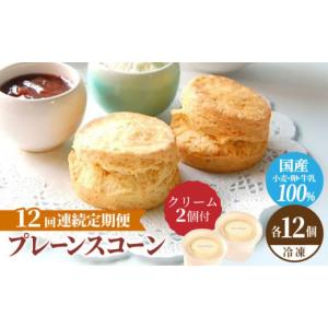 ふるさと納税 焼菓子・チョコレート 岐阜県 多治見市 12回定期便 プレーン スコーン セット 12個 スコーンクリーム付き スイーツ 洋菓子 焼菓子 多治見市／fa…