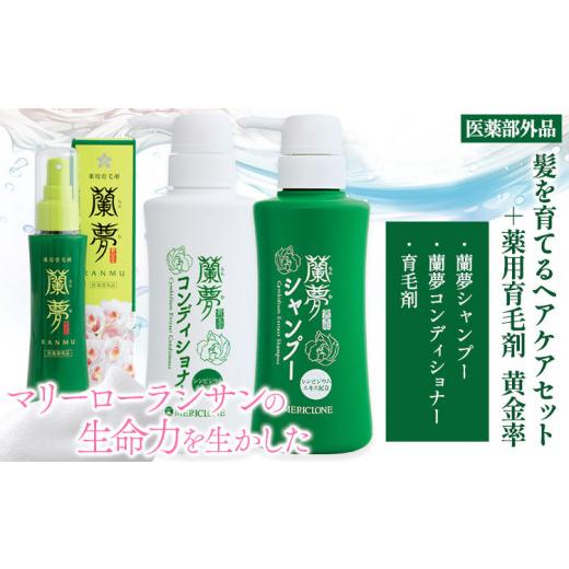 ふるさと納税 徳島県 美馬市 蘭夢 シャンプー コンディショナー 育毛剤 計3本 《30日以内に出荷...