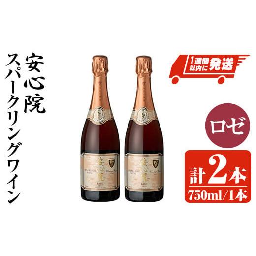 ふるさと納税 大分県 宇佐市 安心院スパークリングワイン ロゼ(計1.5L・750ml×2本)酒 お...