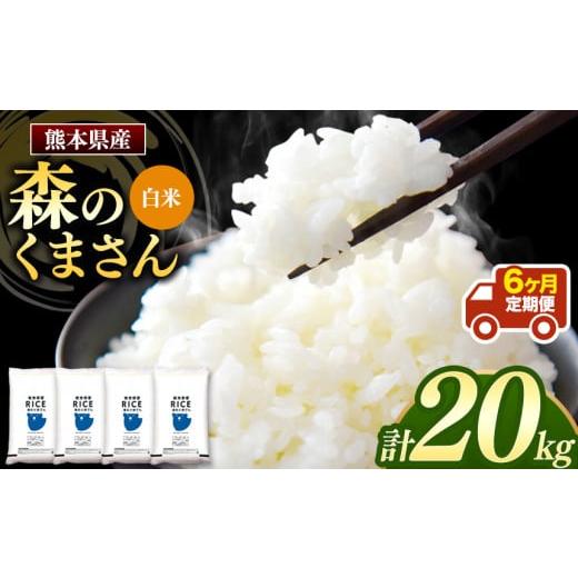 ふるさと納税 熊本県 和水町 【定期便6回】 熊本県産 森のくまさん 白米 20kg | 小分け 5...