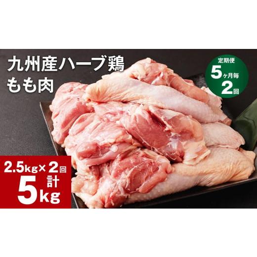 ふるさと納税 熊本県 菊池市 【5ヶ月毎2回定期便】九州産ハーブ鶏 もも肉