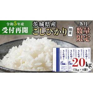 ふるさと納税 茨城県 つくばみらい市 【 受付再開 ／ 3月中旬出荷分】《 令和5年産 》茨城県産 コシヒカリ 精米 20kg ( 5kg ×4袋 ）【 各月 数量限定 】 こし…