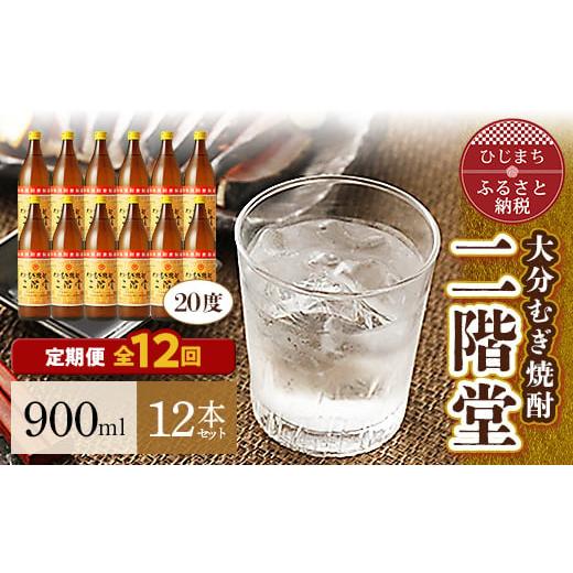 ふるさと納税 大分県 日出町 ＜毎月定期便＞大分むぎ焼酎二階堂(20度(900ml)12本) 全12...