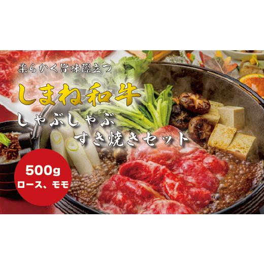 ふるさと納税 島根県 松江市 【しまね和牛】しゃぶしゃぶ・すき焼き用　500g【ロース・モモ】　02...