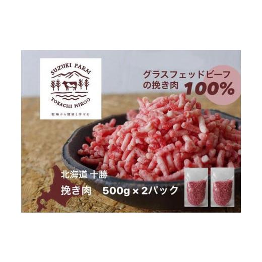 ふるさと納税 北海道 広尾町 グラスフェッド100％の牛挽き肉　500ｇ×2パック（AC0044）