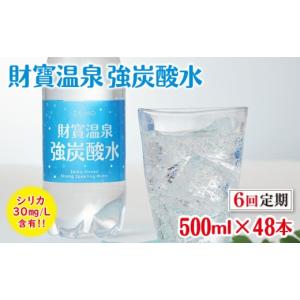 ふるさと納税 炭酸飲料 ソーダ水 鹿児島県 垂水市 I9-2216／ 6回定期 財寶温泉強炭酸水 500ml×48本
