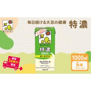 ふるさと納税 加工品等 岐阜県 瑞穂市 キッコーマン 特濃調製豆乳 1000ml 6本セット 1000ml 1ケース｜豆乳 特濃豆乳 特濃調製豆乳 高評価 ソイミルク 植物性ミ…