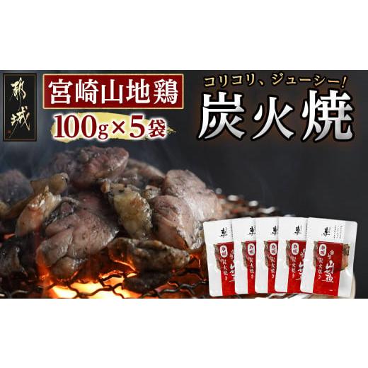 ふるさと納税 鶏肉 宮崎県 都城市 「宮崎山地鶏 」炭火焼 100g×5袋_MJ-7809_(都城市...