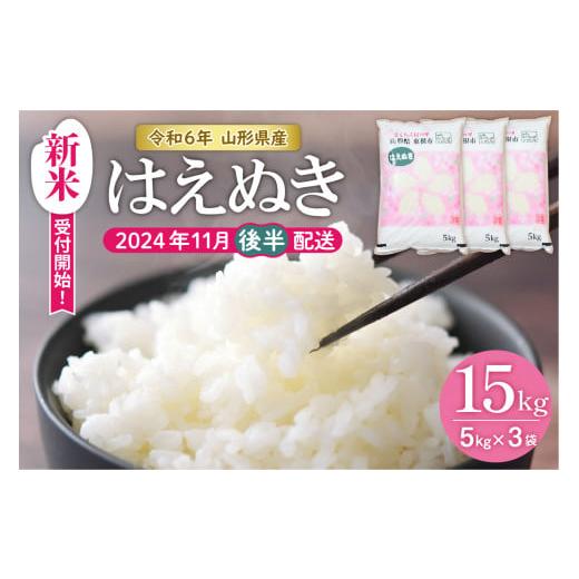 ふるさと納税 山形県 東根市 【令和6年産 先行予約】はえぬき15kg (2024年11月後半送付)...