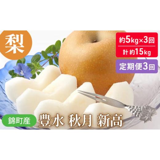 ふるさと納税 熊本県 錦町 定期便 3回 梨 約5kg×3回 計約15kg 豊水 秋月 新高  錦町...