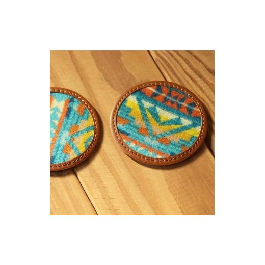 ふるさと納税 食器・グラス 和歌山県 有田川町 本革レザーコースターｘPENDLETON　 アルトメ...