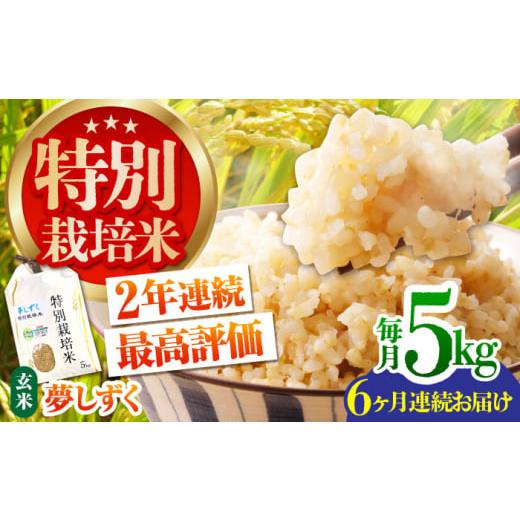 ふるさと納税 米 佐賀県 江北町  全6回定期便 特別栽培米「夢しずく」玄米5kg だいちの家 HA...