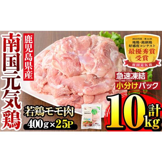 ふるさと納税 鹿児島県 出水市 i937 《毎月数量限定》南国元気鶏モモ肉(400g×25パック・計...