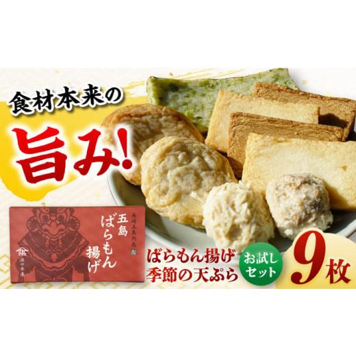 ふるさと納税 かまぼこ・練り製品 長崎県 五島市 ばらもん揚げのお試しセット 計9枚 五島市 ／ 浜...