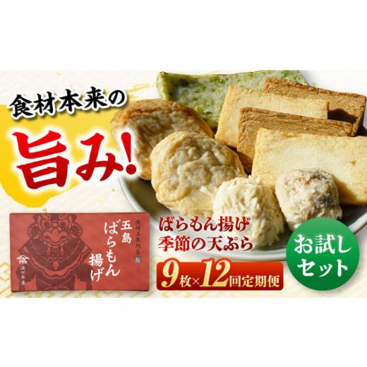 ふるさと納税 かまぼこ・練り製品 長崎県 五島市  12回定期便 ばらもん揚げのお試しセット 計9枚...