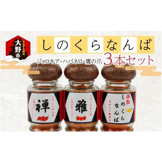 ふるさと納税 調味料・油 福井県 大野市  道の駅人気商品 しのくらなんばシリーズ（ジョロキア・ハバ...