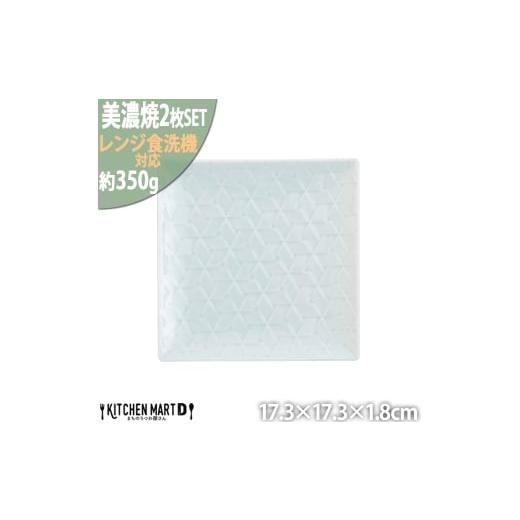 ふるさと納税 食器・グラス 皿 岐阜県 瑞浪市  美濃焼 旅籠 網代17角皿 青白 2枚セット 瑞浪...